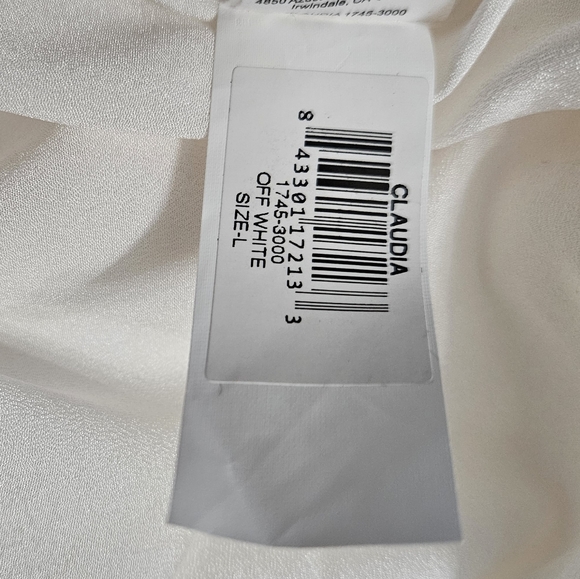 Dress the Population Claudia Ruffle Lace Chiffon One Shoulder Midi V Neckline - Picture 7 of 9